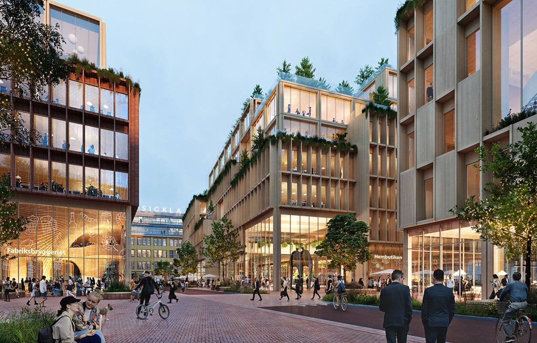 Bilde av Stockholm Wood City - världens största stadsbyggnadsprojekt i trä